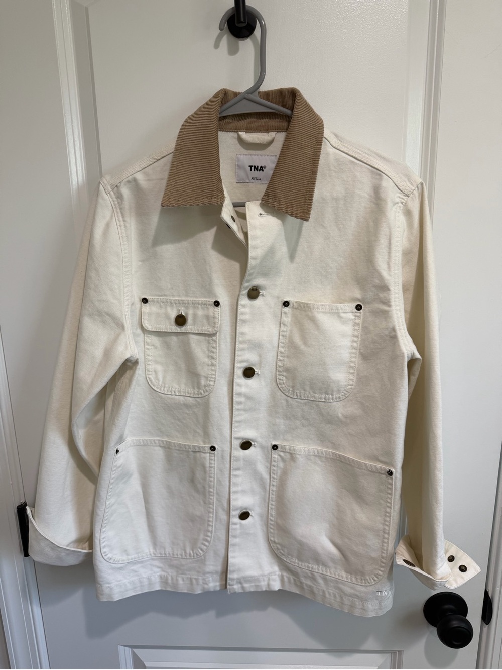 Aritzia TNA Cream Barnett Chore lightweight Canvas Jacket
